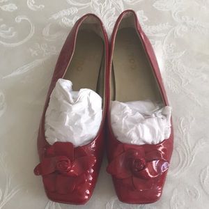 Me Too Red Patent Leather Flats Size 8